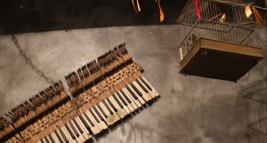 jamboree fake bird cage and keyboard