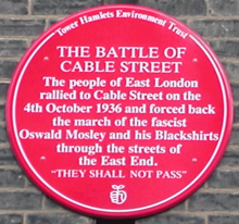 They Shall Not Pass! Battle of Cable Street 80th Anniversary Cabaret Special