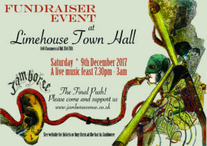 Jamboree: The Final Push - Fundraising Party at Limehouse Town Hall, Saturday Dec 9th
